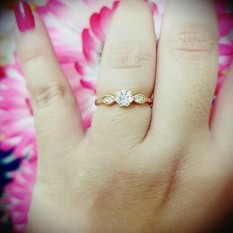 cincin bunga kecil simple xuping