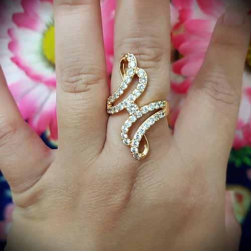 cincin cantik xuping gelombang gold