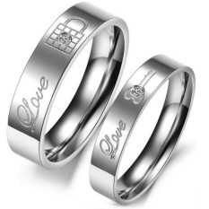 cincin couple / cincin tunangan / cincin nikah titanium anti karat dan hitam - 13