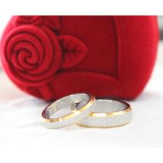cincin couple / cincin tunangan / cincin nikah titanium anti karat dan hitam - 14
