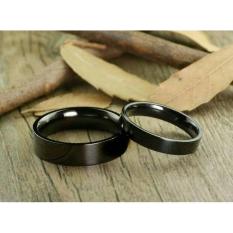 cincin couple / cincin tunangan / cincin nikah titanium anti karat dan hitam - 18