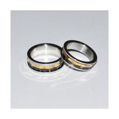 cincin couple / cincin tunangan / cincin nikah titanium anti karat dan hitam - 22