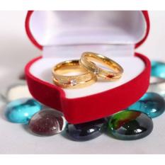 cincin couple / cincin tunangan / cincin nikah titanium anti karat dan hitam - 44