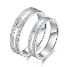 cincin couple / cincin tunangan / cincin nikah titanium anti karat dan hitam - 46