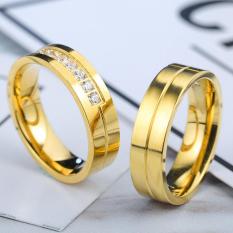 cincin couple / cincin tunangan / cincin nikah titanium anti karat dan hitam - 52