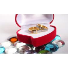 cincin couple / cincin tunangan / cincin nikah titanium anti karat dan hitam - 55