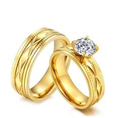 cincin couple / cincin tunangan / cincin nikah titanium anti karat dan hitam - 72