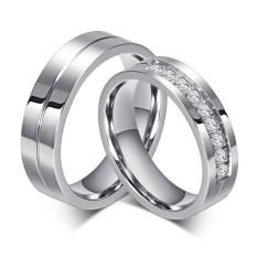 Cincin Couple Diamond Titanium