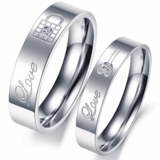 (Bisa Bayar Di Tempat) Cincin Couple / Kawin / Tunangan Titanium Original CC032