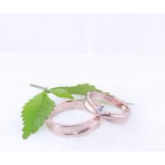 Cincin Couple Perak Tunangan dan Nikah F-31 Rose Gold Exlusive