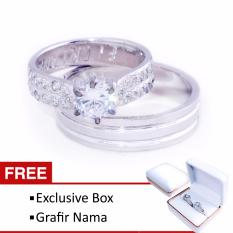 Cincin Couple Tunangan dan Nikah RK-74 Silver Exlusive