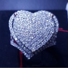 Cincin Emas 18k Berlian Eropa Asli Putih Tunangan Pernikahan Murah