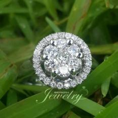 Cincin Emas 18K Berlian Eropa Asli Putih Tunangan Pernikahan Murah Z0X - Omhve6