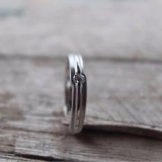 Cincin emas putih 12k AuAg satu