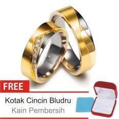 Cincin Kawin Couple Perak Lapis Emas KK.11 - Silver Exclusive