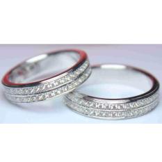 Cincin kawin emas putih 18k AuAg