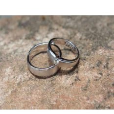 Cincin kawin,tunangan,nikah emas putih 12k AuAg