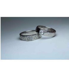 Cincin nikah emas putih 9k AuAg