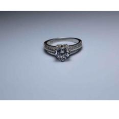 cincin perak 925 rhodium model solitaire