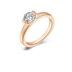 Cincin Pernikahan Bermata Berlian Kristal CZ Swiss-berkelas Internasional