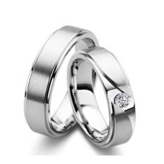 Cincin Pernikahan - Palladium 803 Spesial 18Karat - USA Diamond - Garansi 1 Tahun