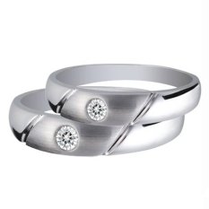 Cincin Pernikahan - Palladium 806 Spesial 18Karat - USA Diamond - Garansi 1 Tahun