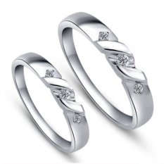 Cincin Pernikahan - Palladium 810 Spesial 18Karat - USA Diamond - Garansi 1 Tahun