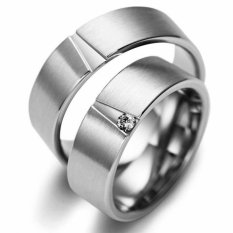 Cincin Pernikahan - Palladium 837 Spesial 18Karat and USA Diamond - Garansi 1 Tahun