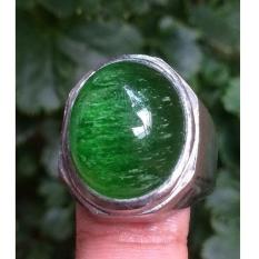 Cincin Titanium tanam Batu Zambrut Kalimantan HQ