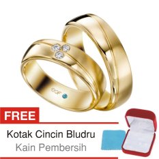 Cincin Tunangan Couple Perak Lapis Emas C.18 - Silver Exclusive