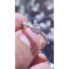 Cincin Tunangan Emas 18K Berlian Eropa Asli Putih Kawin Murah Z0xi9d - Ozr3om