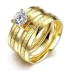 Cincin tunangan palladium istimewa ( gold ) - 0983
