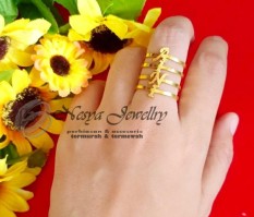 Cincin Ukir Nama Lapis Cantik Font Susun