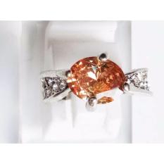Cincin Wanita Zicone Silver Plated C22 - Oranye