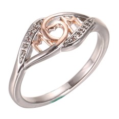 Clearance Harga Sunweb Wanita Ibu Ibu Surat Cincin Fashion Jewelry Hadiah (Emas)-Intl