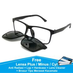 Clip On 7001 Frame Kacamata Baca / Plus / Minus Anti Radiasi Komputer