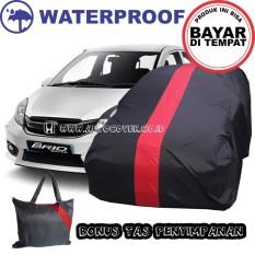 COD - Sarung Bodi Mobil Honda New Brio Red Cover Body Penutup Selimut Waterproof Anti Air