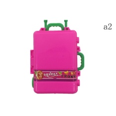 Color Random 2 Pcs Cute Travel Suitcase Luggage Case Trunk For Girl Doll House Gift A2 - intl