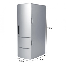 Compact Mini USB Fridge Freezer Cans Drink Beer Cooler Warmer Travel Car Office Use - intl
