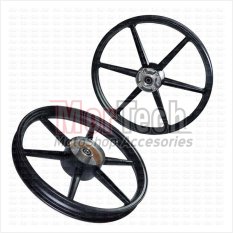 Conrad Velg Pelek Racing Supra FIT R Palang 6 Lurus Hitam 17-140 & 17-160