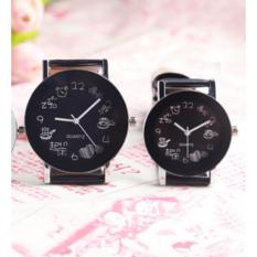Couple Watches CUP Korean Style Analog Watch Cowo Cewe Kulit Jam Tangan