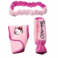 Cover 3 In 1 pink Kitty For Lady Driver Pengemudi Wanita Cover Persneling Rem Spion Aksesoris Variasi Untuk Semua MERK Dan TYPE Mobil Freed sienta ayla agya sigra dll