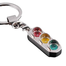 Kreatif Lampu Lalu Lintas Gantungan Kunci Ring Keyring Logam Gantungan Kunci-Internasional