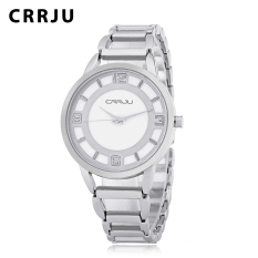 Crrju 2103 Kuarsa Wanita Perhiasan Diimpor Movt Keropos Stainless Steel Band 3atm Jam Tangan