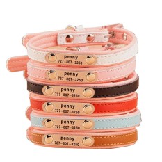Disesuaikan Huruf Kreatif Lucu Warna Pertarungan Leather PET Bell Ring Kerah untuk Tengah dan Ukuran Kecil Anjing dan Kucing, Hanya Bisa Menyesuaikan 2 Garis Gaya: Hitam/Merah/Pink/Biru/Coklat/Putih Ukuran: XL-Intl