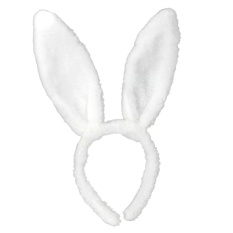Lucu Kelinci Telinga Headband Soft Plush Rabbit Rambut Band Anak Natal Halloween Pesta Aksesoris Warna: Putih-Intl