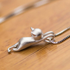 Bentuk Kucing Lucu Liontin Kalung-Intl