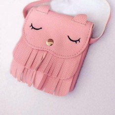 Cute Anak Perempuan Rumbai Bahu Messenger Tas Mini Tas Tangan-Intl