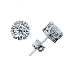 Lucu Yang Dapat Membuat Orang Yang Melihatnya Tertawa Terbahak-bahak atau Justru Kesal Karena Merasa Wanita Cantik 925 Sterling Silver Crown Hadiah Anting-anting Giwang Berlian Imitasi