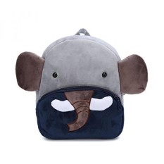 Anak Balita Lucu Tas Ransel Hewan Gambar Kartun Mini Tas Anak-anak untuk Bayi Perempuan Usia 1-3 Tahun Biru Gajah-Internasional